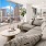 a living room with a large window