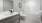 a bathroom with a glass shower/tub combo
