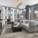 a living room with large windows